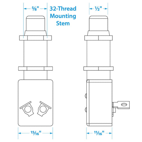 Seachoice 11781 2-Position Push Button Starter/Horn Switch