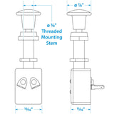 Seachoice 2-Position Push-Pull Switch, Off/On