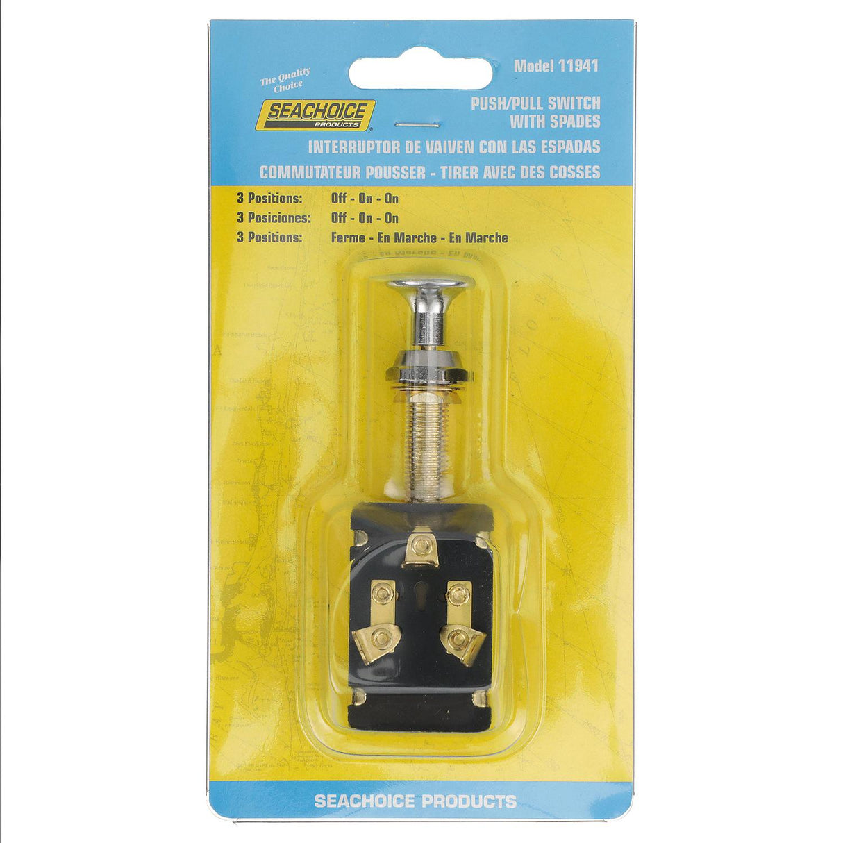 Seachoice 3-Position Push-Pull Switch