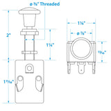 Seachoice 3-Position Push-Pull Switch