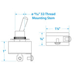 Seachoice 2-Position Boat Toggle Switch, Off/On
