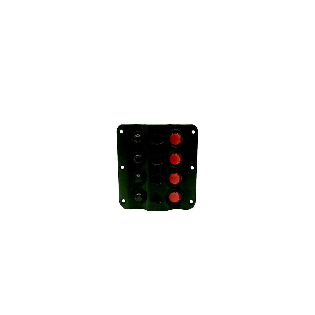 Seachoice 12321 LED 12V 4-Switch Distribution Panel, Pre-Wired, Boat Panel Mount