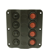 Seachoice 12321 LED 12V 4-Switch Distribution Panel, Pre-Wired, Boat Panel Mount