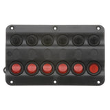 Seachoice 12331 LED 12V 6-Switch Distribution Panel, Pre-Wired, Boat Panel Mount