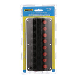 Seachoice 12341 LED 12V 8-Switch Distribution Panel, Pre-Wired, Boat Panel Mount