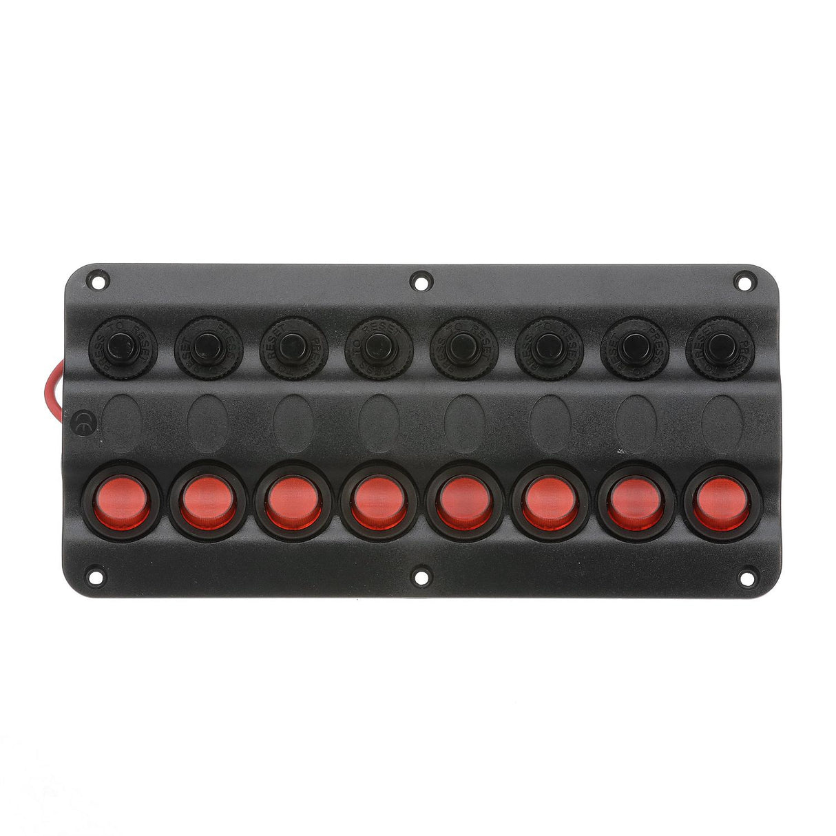 Seachoice 12341 LED 12V 8-Switch Distribution Panel, Pre-Wired, Boat Panel Mount