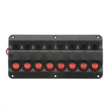 Seachoice 12341 LED 12V 8-Switch Distribution Panel, Pre-Wired, Boat Panel Mount