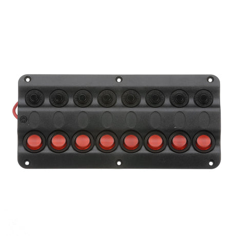 Seachoice 12341 LED 12V 8-Switch Distribution Panel, Pre-Wired, Boat Panel Mount