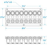 Seachoice 12341 LED 12V 8-Switch Distribution Panel, Pre-Wired, Boat Panel Mount