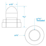 Seachoice Clear Protective Boot for Push to Reset Circuit Breakers, Pack of 2