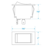 Seachoice Illuminated Rocker Switch, 3 Terminal, On/Off