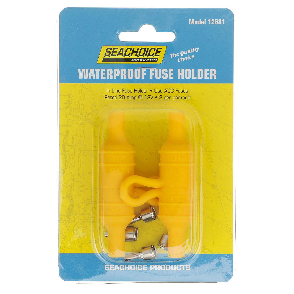Seachoice In-Line Fuse Holder, Waterproof, 20 Amp Fuse