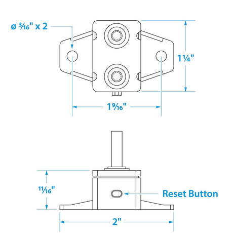 Seachoice 13061 Manual Reset Breaker, 30 Amp