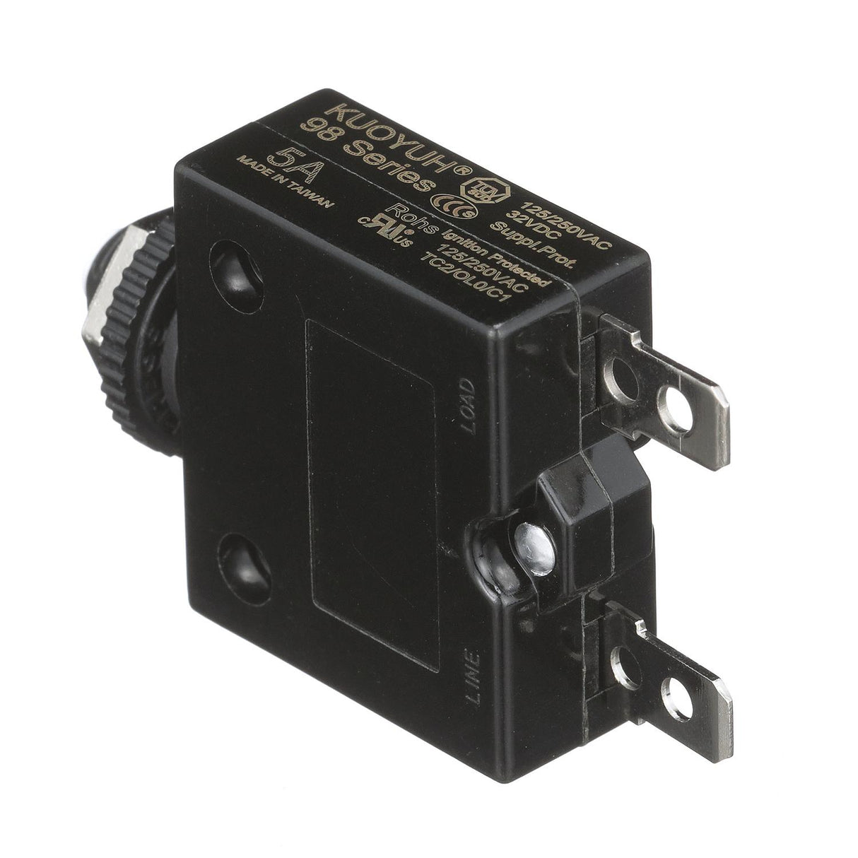Seachoice Circuit Breaker, Push to Reset, 5 Amp