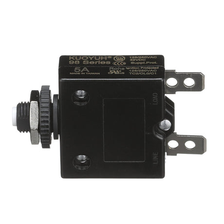 Seachoice Circuit Breaker, Push to Reset, 5 Amp