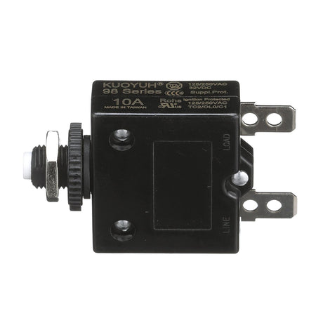 Seachoice Circuit Breaker, Push to Reset, 10 Amp