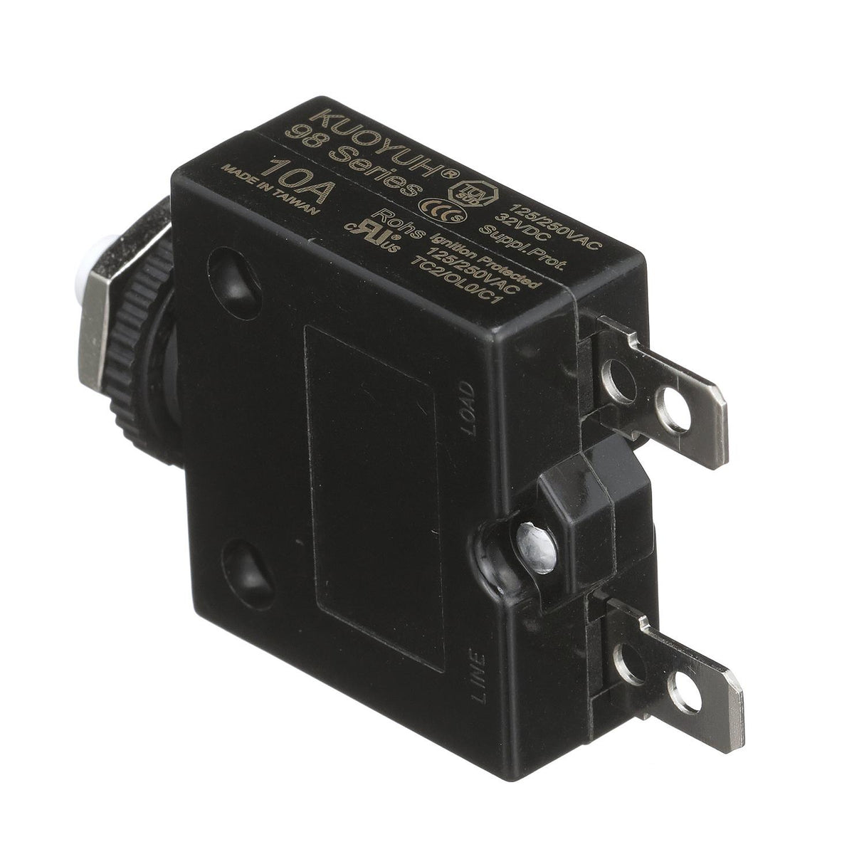 Seachoice Circuit Breaker, Push to Reset, 10 Amp