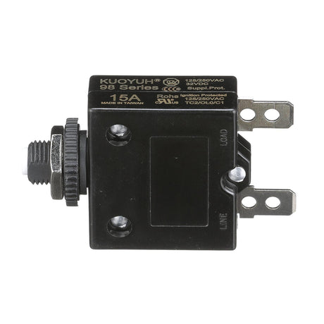 Seachoice Circuit Breaker, Push to Reset, 15 Amp
