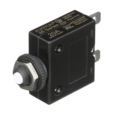 Seachoice Circuit Breaker, Push to Reset, 20 Amp
