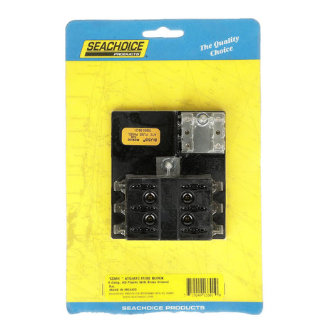 Seachoice 13301 Fuse Block ATO/ATC, 6 Gang Ground Bar 12V