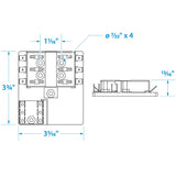 Seachoice 13301 Fuse Block ATO/ATC, 6 Gang Ground Bar 12V