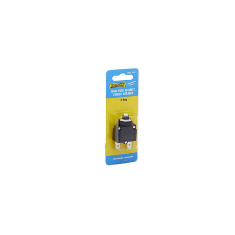 Seachoice Circuit Breaker, Mini, Push to Reset, 5 Amp