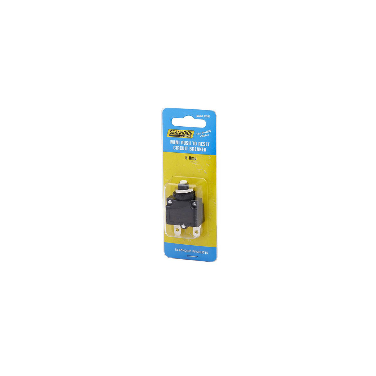 Seachoice Circuit Breaker, Mini, Push to Reset, 5 Amp