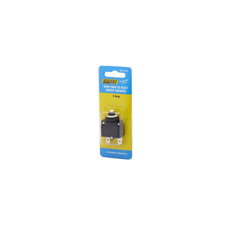 Seachoice Circuit Breaker, Mini, Push to Reset, 5 Amp