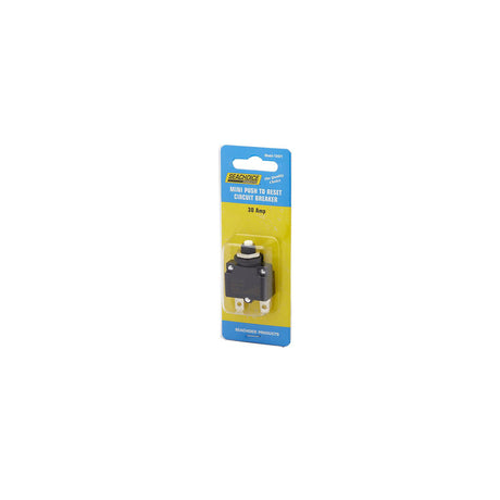 Seachoice Mini Push to Reset Circuit Breaker, 30 AMP