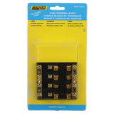 Seachoice 4-Gang Fuse and Terminal Block, Brass Clips and Contacts, SFE 20 Amp of 3AG Fuse