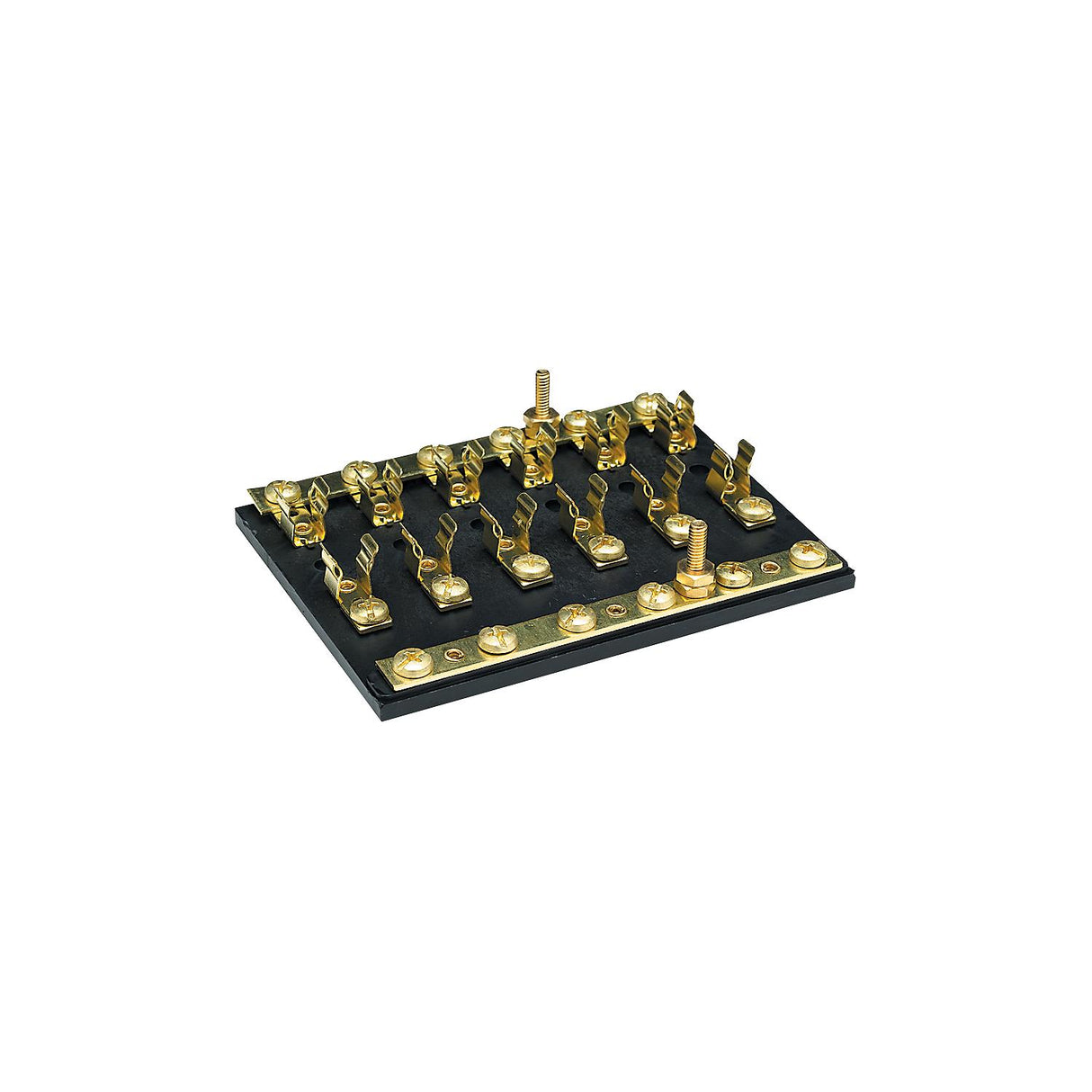 Seachoice 6-Gang Fuse and Terminal Block, Brass Clips and Contacts, SFE 20 Amp of 3AG Fuse
