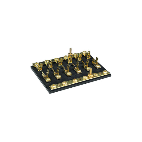 Seachoice 6-Gang Fuse and Terminal Block, Brass Clips and Contacts, SFE 20 Amp of 3AG Fuse