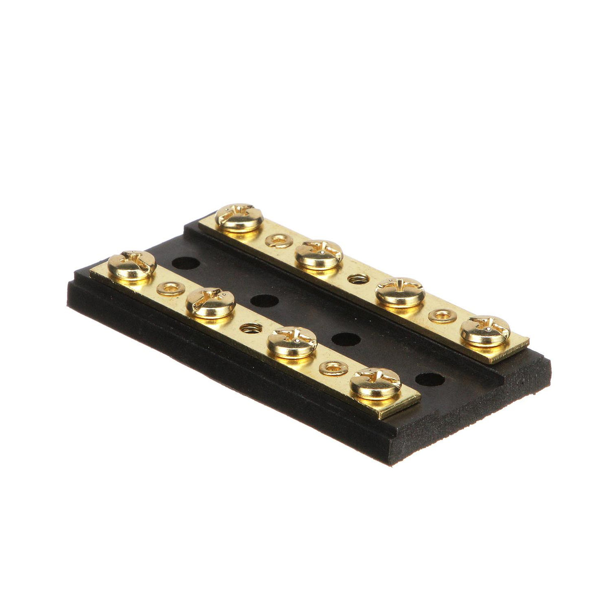 Seachoice Terminal Block, 4-Gang, Plastic Base with Brass Hardware