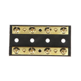 Seachoice Terminal Block, 4-Gang, Plastic Base with Brass Hardware