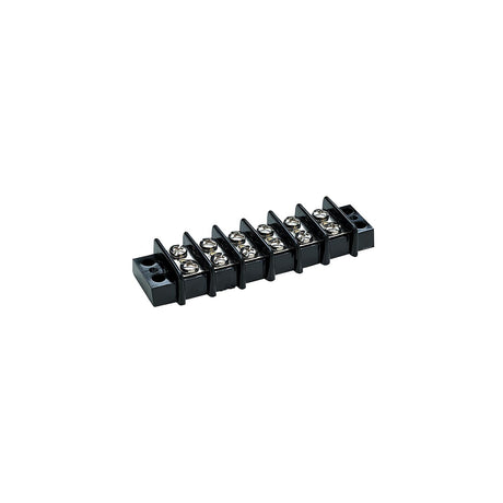 Seachoice 13571 Terminal Block, 6-Gang, Nickel Plated Brass Terminals