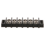 Seachoice 13571 Terminal Block, 6-Gang, Nickel Plated Brass Terminals