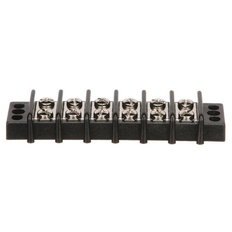 Seachoice 13571 Terminal Block, 6-Gang, Nickel Plated Brass Terminals