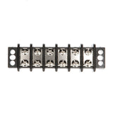 Seachoice 13571 Terminal Block, 6-Gang, Nickel Plated Brass Terminals