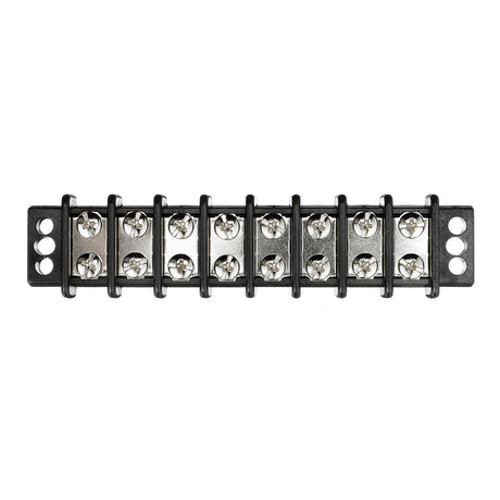 Seachoice 13581 Terminal Block, 8-Gang, Brass Clips and Contacts
