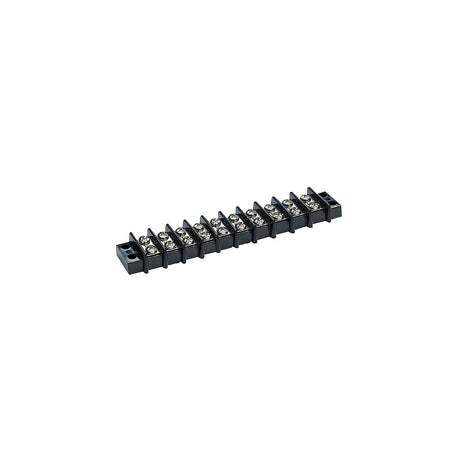 Seachoice 13591 Terminal Block, 10-Gang, Nickel Plated Brass Terminals