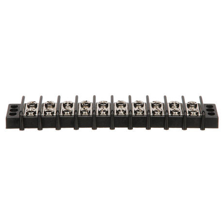 Seachoice 13591 Terminal Block, 10-Gang, Nickel Plated Brass Terminals