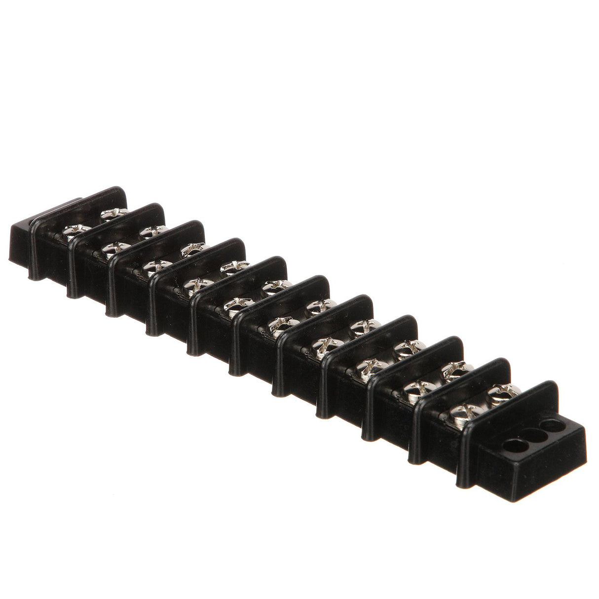 Seachoice 13591 Terminal Block, 10-Gang, Nickel Plated Brass Terminals
