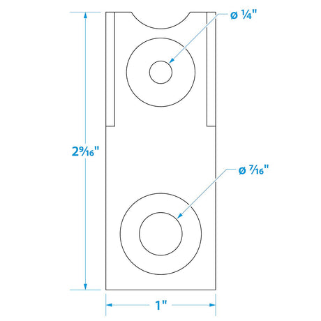 Seachoice Circuit Breaker Bracket, Fits 20, 30, 40, Or 50 Amp Dual Stud Manual Reset Breakers