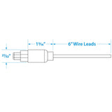 Seachoice Trolling Motor Plug, Straight, Male, Motor Side, 6 in. Lead Wires