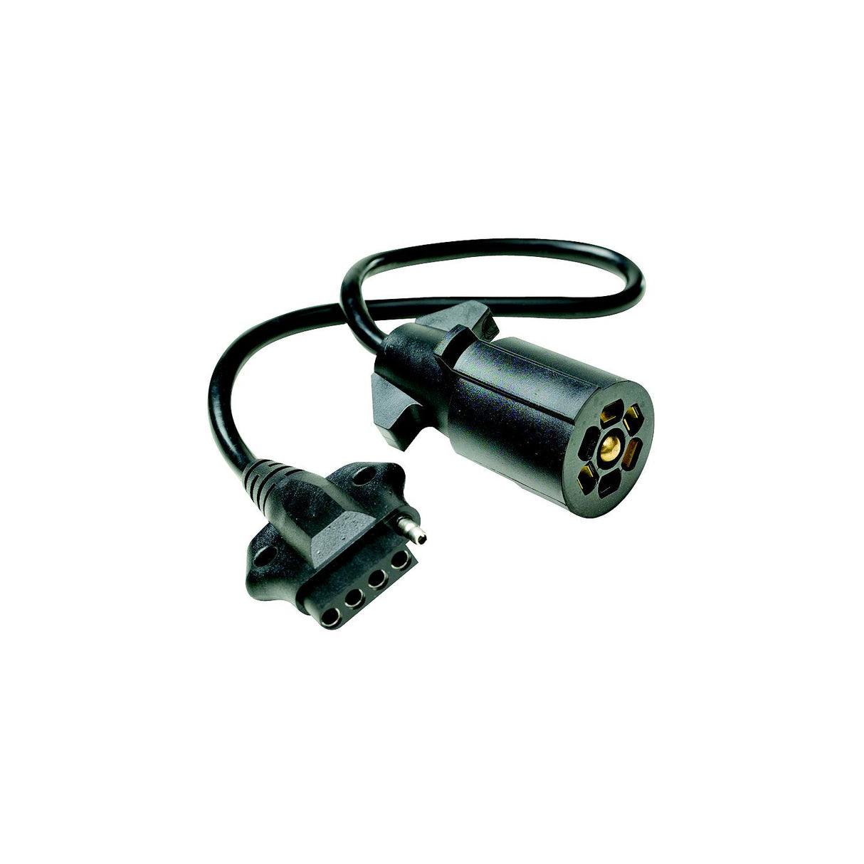 Seachoice 7-Way Round to 5-Way Flat Cable Adapter, Boat Trailer, 18 in.