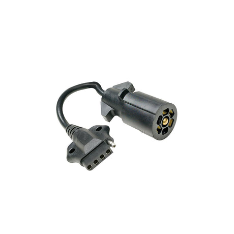 Seachoice 7-Way Round to 5-Way Flat Boat Trailer Adapter Plug, 8 in.
