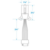 Seachoice 7-Way Round to 5-Way Flat Boat Trailer Adapter Plug, 8 in.