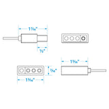 Seachoice Trailer Y Harness, For Wishbone Trailers, 25 Ft. Long, 48 In., Vehicle Side Connectors