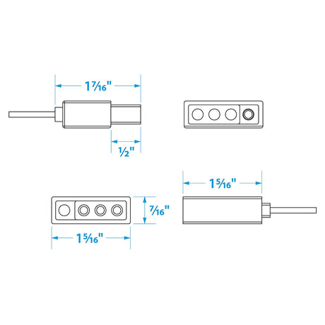Seachoice Trailer Y Harness, For Wishbone Trailers, 25 Ft. Long, 48 In., Vehicle Side Connectors