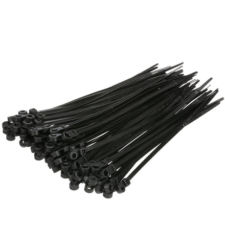 Seachoice 14181 Cable Ties, 8 In. Long, Mounting Design, 50 Lbs. Max Load, UV Black, Pack of 1,000